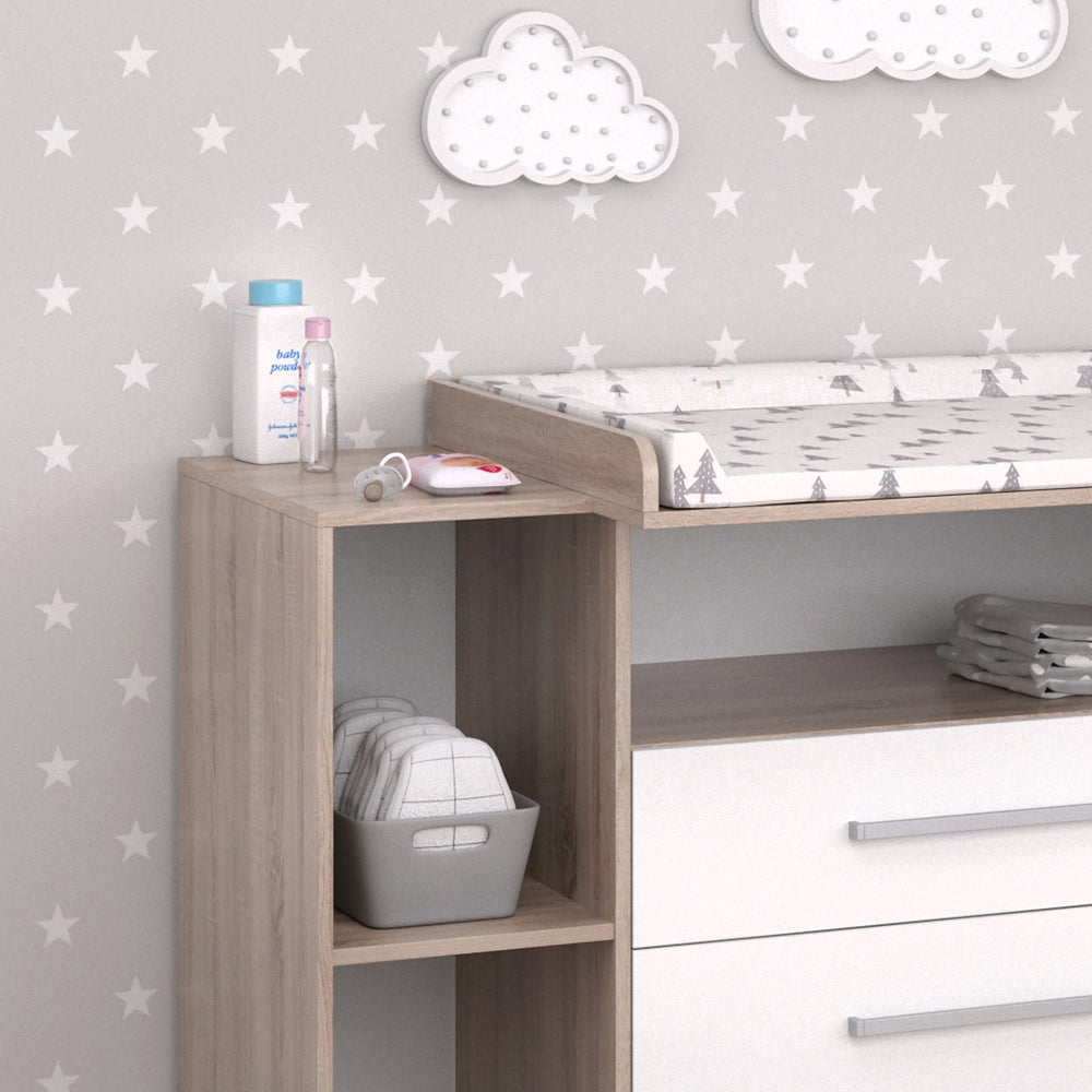 Vicco Fasciatoio Bianco/Sonoma 113 x 100 cm