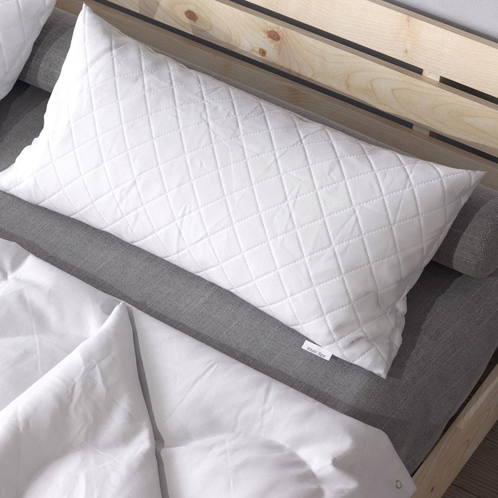 Vitalispa Cuscino per la testa Bianco 40 x 80 cm Set di 2