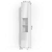 Vicco Mobile bagno alto Bianco lucido 30 x 190 cm
