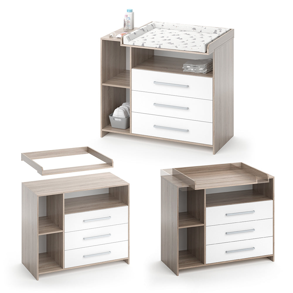 Vicco Fasciatoio Bianco/Sonoma 113 x 100 cm