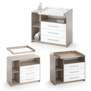 Vicco Fasciatoio Bianco/Sonoma 113 x 100 cm