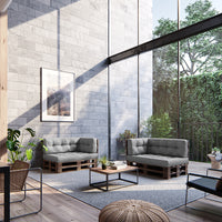 Vicco Set di cuscini per pallet Grigio 2 parti