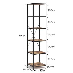 Vicco Divisorio per ambienti Legno antico 40 x 174 cm