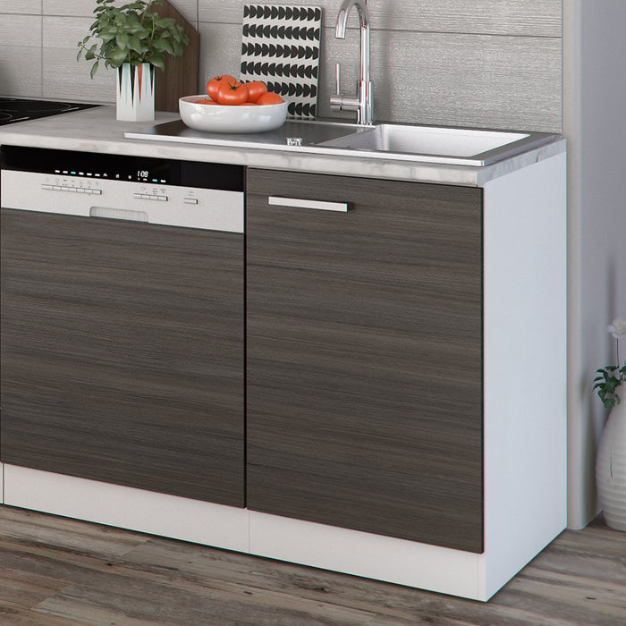 Vicco Cucina componibile Grigio prezioso/bianco 270 cm senza piano di lavoro