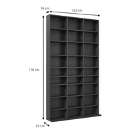 Vicco Scaffale porta cd Nero 102 x 178 cm