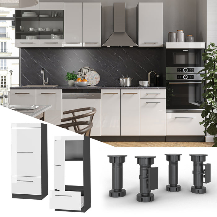 Vicco Set mobili bagno Bianco lucido 60 cm