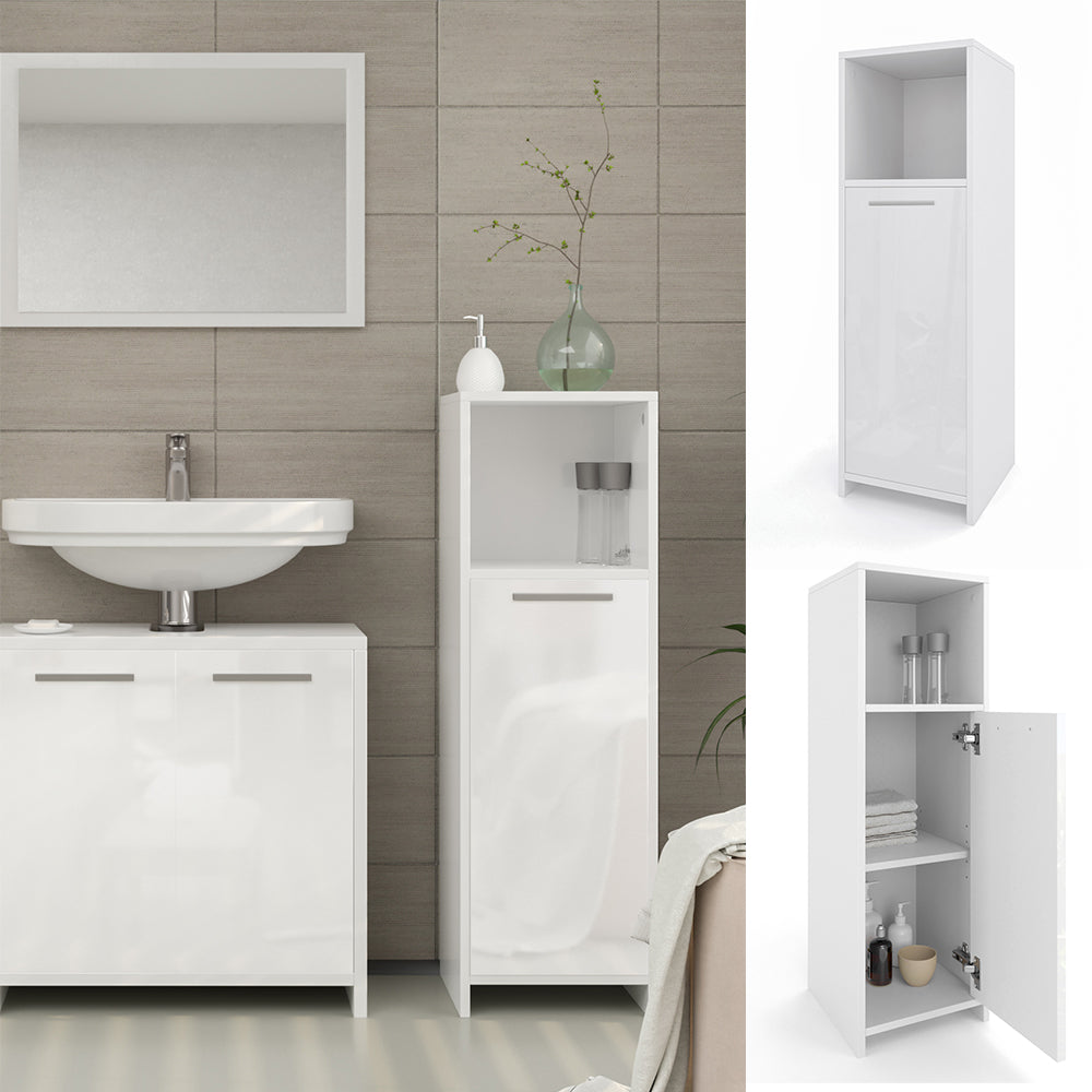 Vicco Mobiletto bagno Bianco lucido 30 x 95 cm