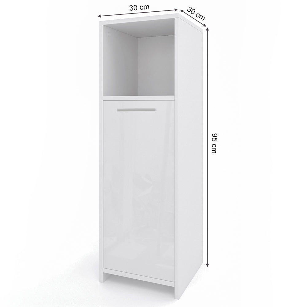 Vicco Mobiletto bagno Bianco lucido 30 x 95 cm