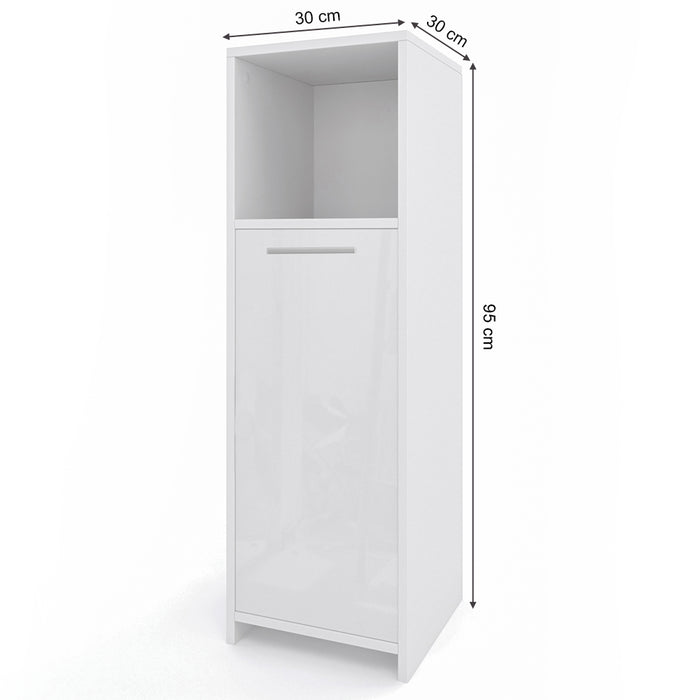 Vicco Mobiletto bagno Bianco lucido 30 x 95 cm