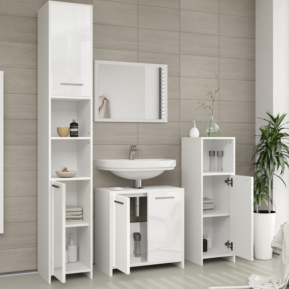 Vicco Mobiletto bagno Bianco lucido 30 x 95 cm