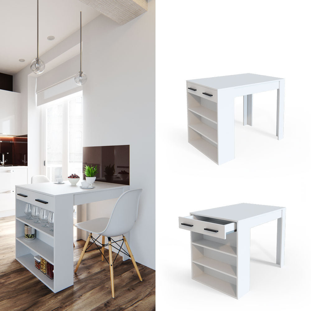 Vicco Tavolo da pranzo Bianco 67 x 100 cm