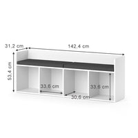Vicco Scaffale per bambini Bianco 142.4 x 53.4 cm Senza box pieghevole