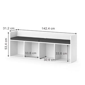 Vicco Scaffale per bambini Bianco 142.4 x 53.4 cm Senza box pieghevole