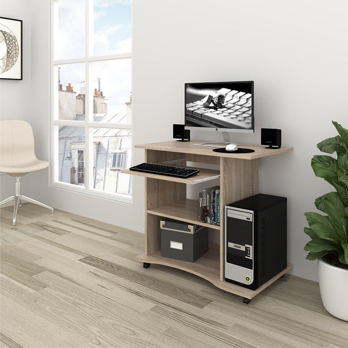 Vicco Scrivania con ruote Sonoma 80 x 50 cm