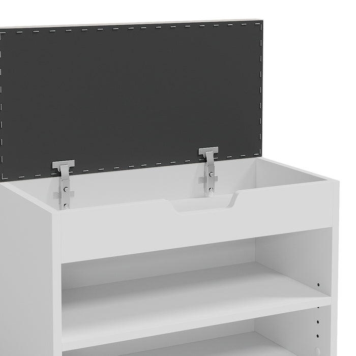 Vicco Panca scarpiera da ingresso Bianco 60 x 45 cm