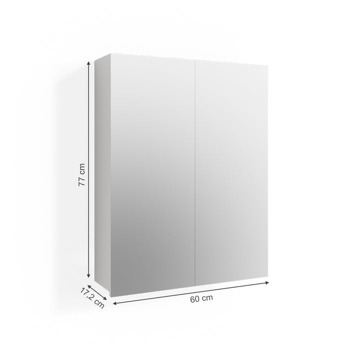 Vicco Specchio contenitore bagno Bianco 60 x 77 cm