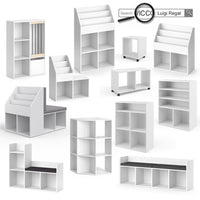 Vicco Scaffale per bambini Bianco 142.4 x 53.4 cm Senza box pieghevole