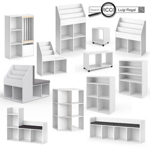 Vicco Scaffale per bambini Bianco 142.4 x 53.4 cm Senza box pieghevole