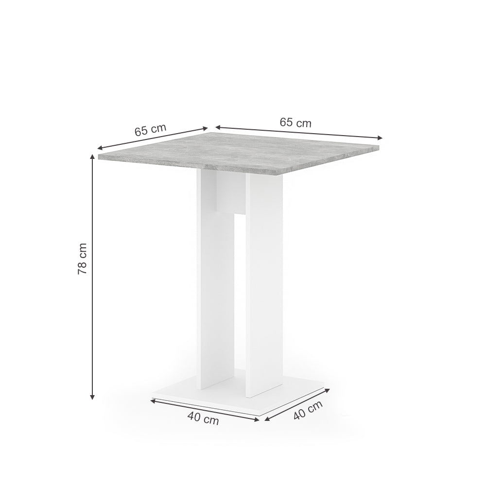 Vicco Tavolo da pranzo Calcestruzzo 65 x 65 cm