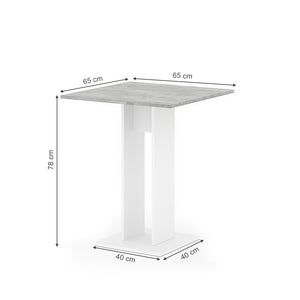 Vicco Tavolo da pranzo Calcestruzzo 65 x 65 cm