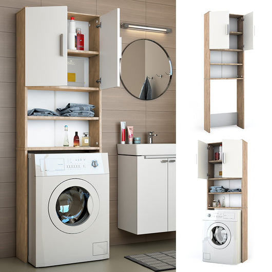 Vicco Mobile lavatrice Bianco/Sonoma 64 x 190 cm