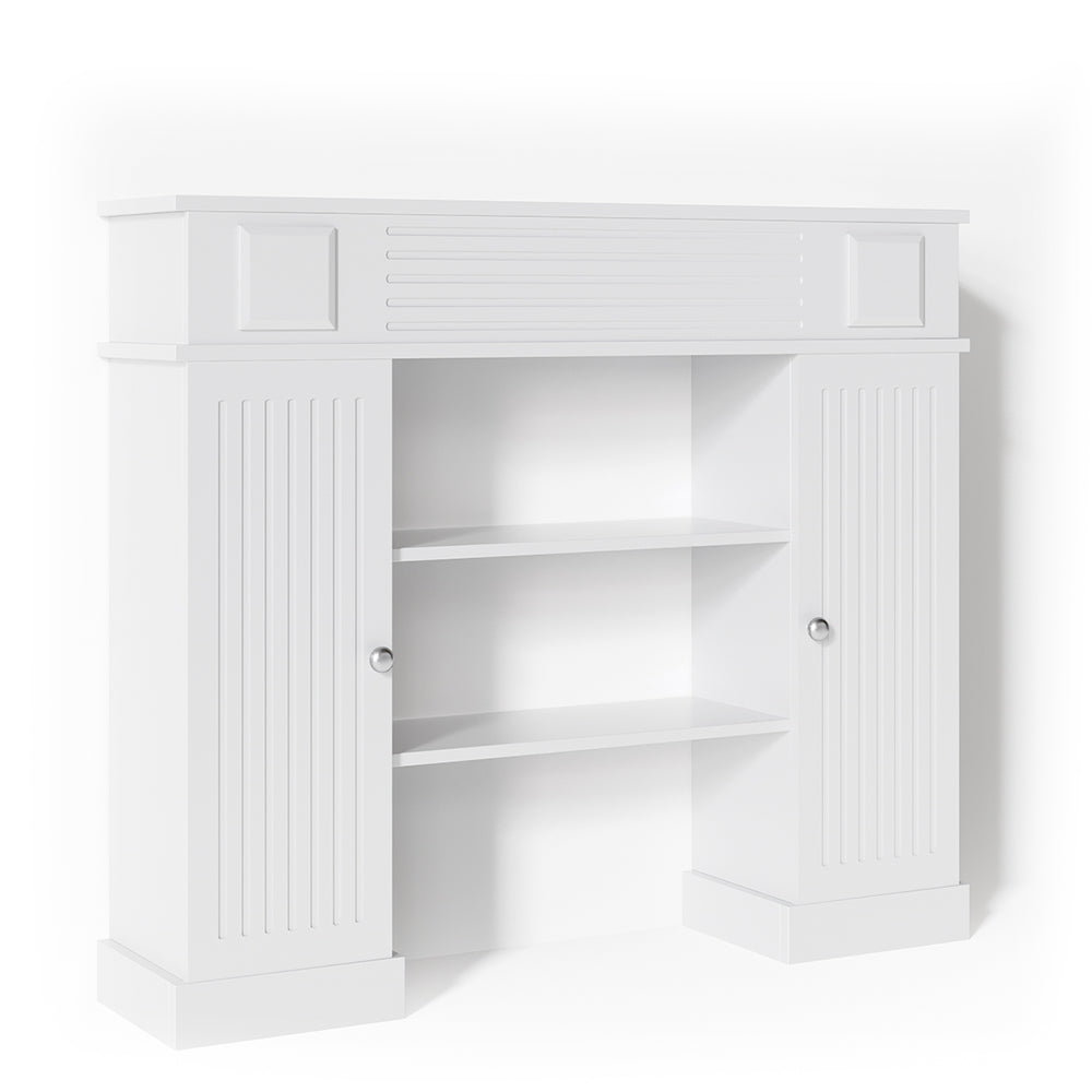 Vicco Cornice per caminetto Bianco 119.5 x 103 cm