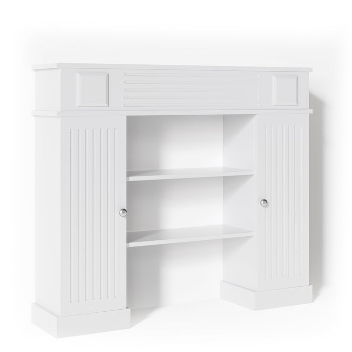 Vicco Cornice per caminetto Bianco 119.5 x 103 cm
