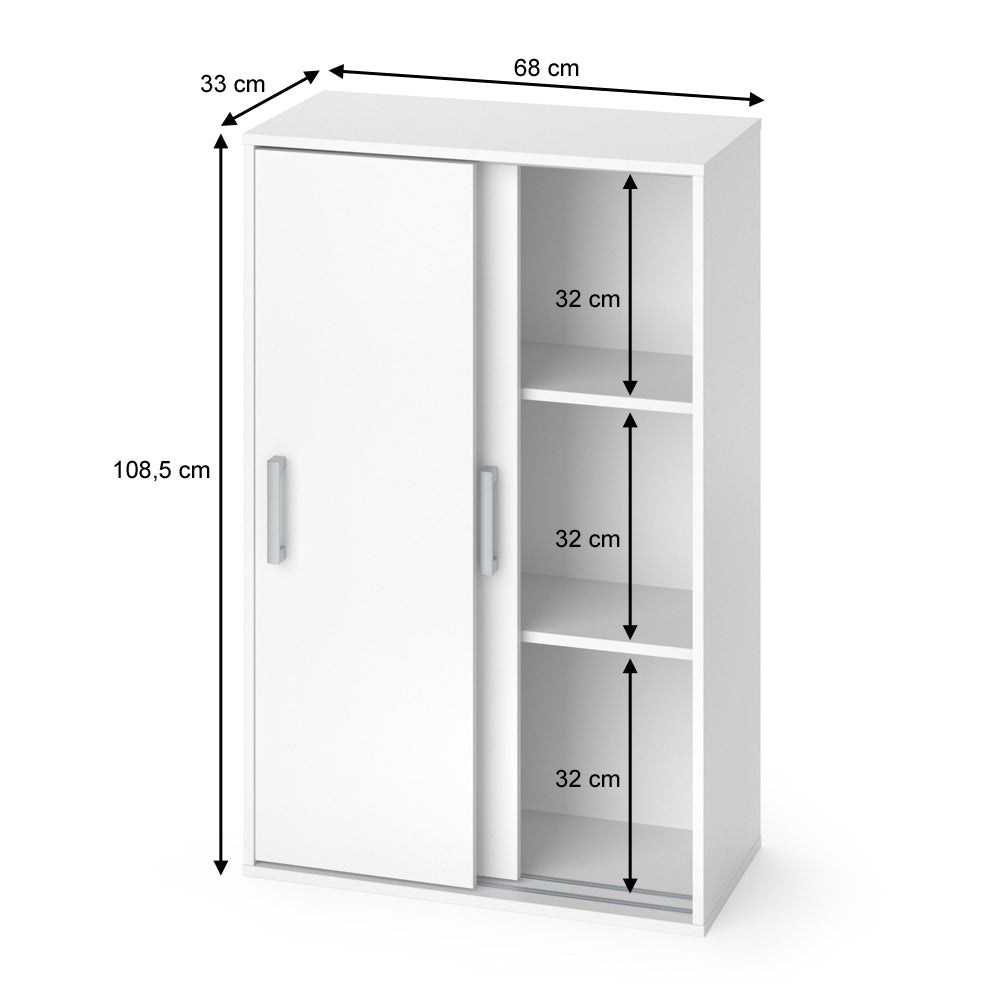 Vicco Armadio multifunzione Bianco 68 x 108.5 cm