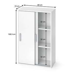Vicco Armadio multifunzione Bianco 68 x 108.5 cm