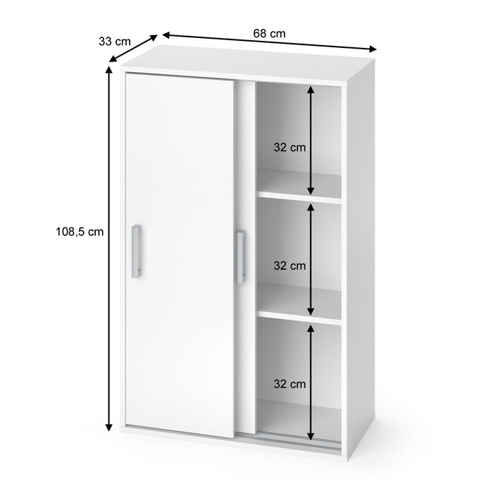 Vicco Armadio multifunzione Bianco 68 x 108.5 cm