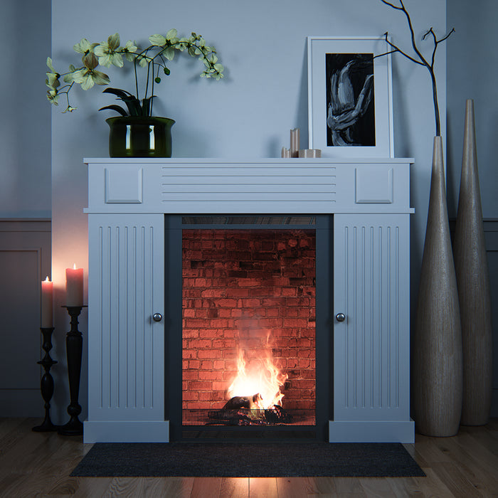 Vicco Cornice per caminetto Bianco 119.5 x 103 cm