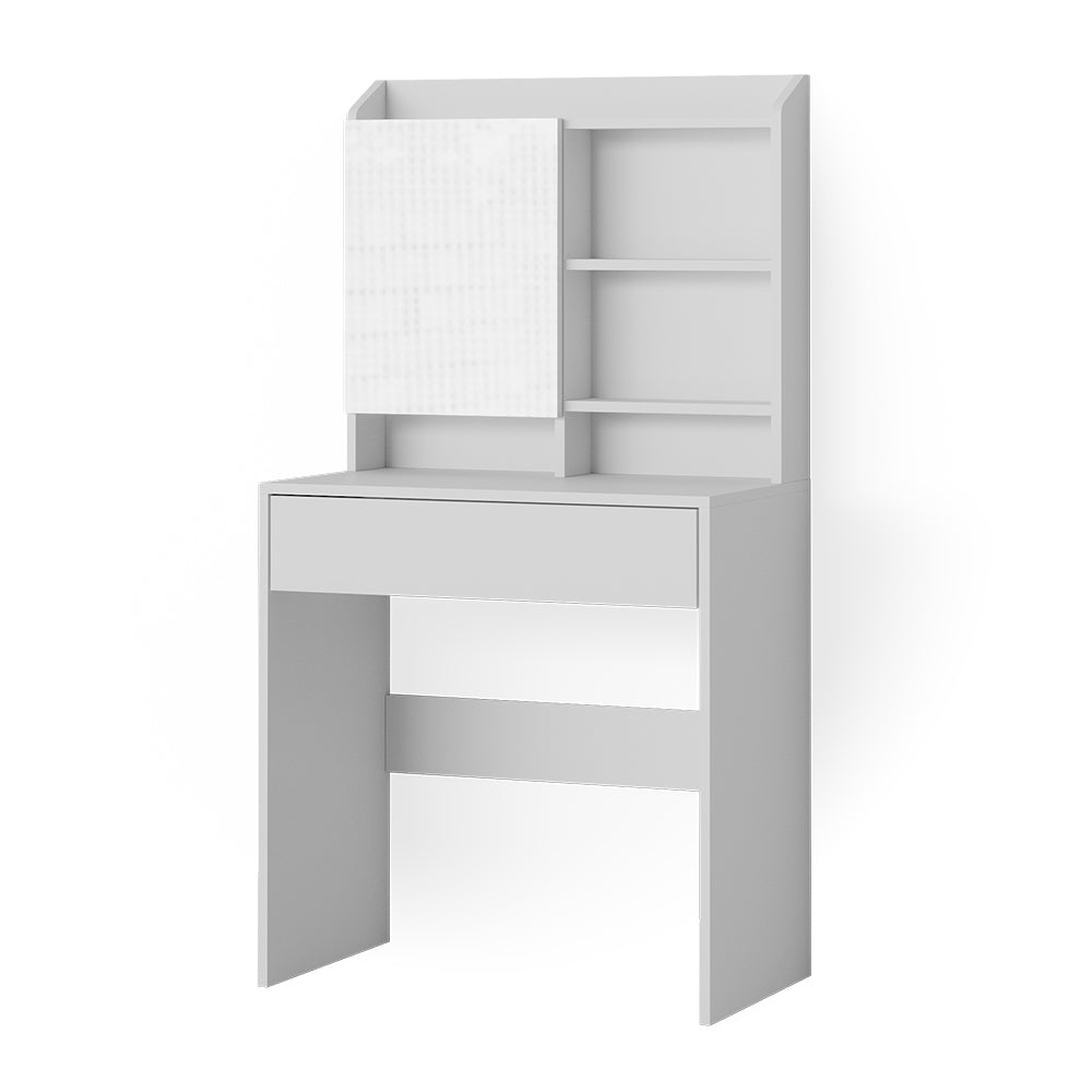 Comodino Vicco bianco, con specchio, 70 cm