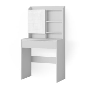 Comodino Vicco bianco, con specchio, 70 cm