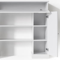 Vicco Cornice per caminetto Bianco 119.5 x 103 cm