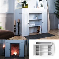 Vicco Cornice per caminetto Bianco 119.5 x 103 cm