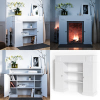 Vicco Cornice per caminetto Bianco 119.5 x 103 cm