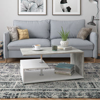 Vicco Tavolino da salotto Cemento/Bianco 91 x 52,6 cm