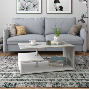 Vicco Tavolino da salotto Cemento/Bianco 91 x 52,6 cm