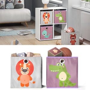 Vicco Scatola pieghevole Grigio/viola 30 x 30 cm Set di 2