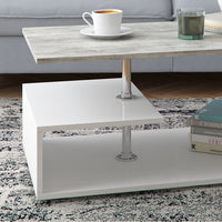 Vicco Tavolino da salotto Cemento/Bianco 91 x 52,6 cm