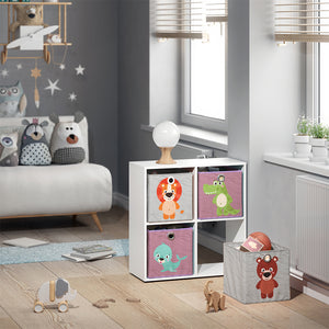 Vicco Scatola pieghevole Grigio/viola 30 x 30 cm Set di 2