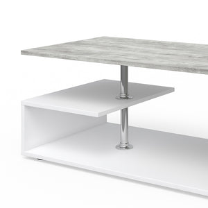 Vicco Tavolino da salotto Cemento/Bianco 91 x 52,6 cm