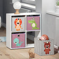 Vicco Scatola pieghevole Grigio/viola 30 x 30 cm Set di 2