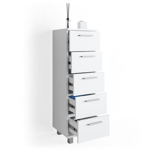 Vicco Cassettiera da bagno Bianco 30 x 95 cm