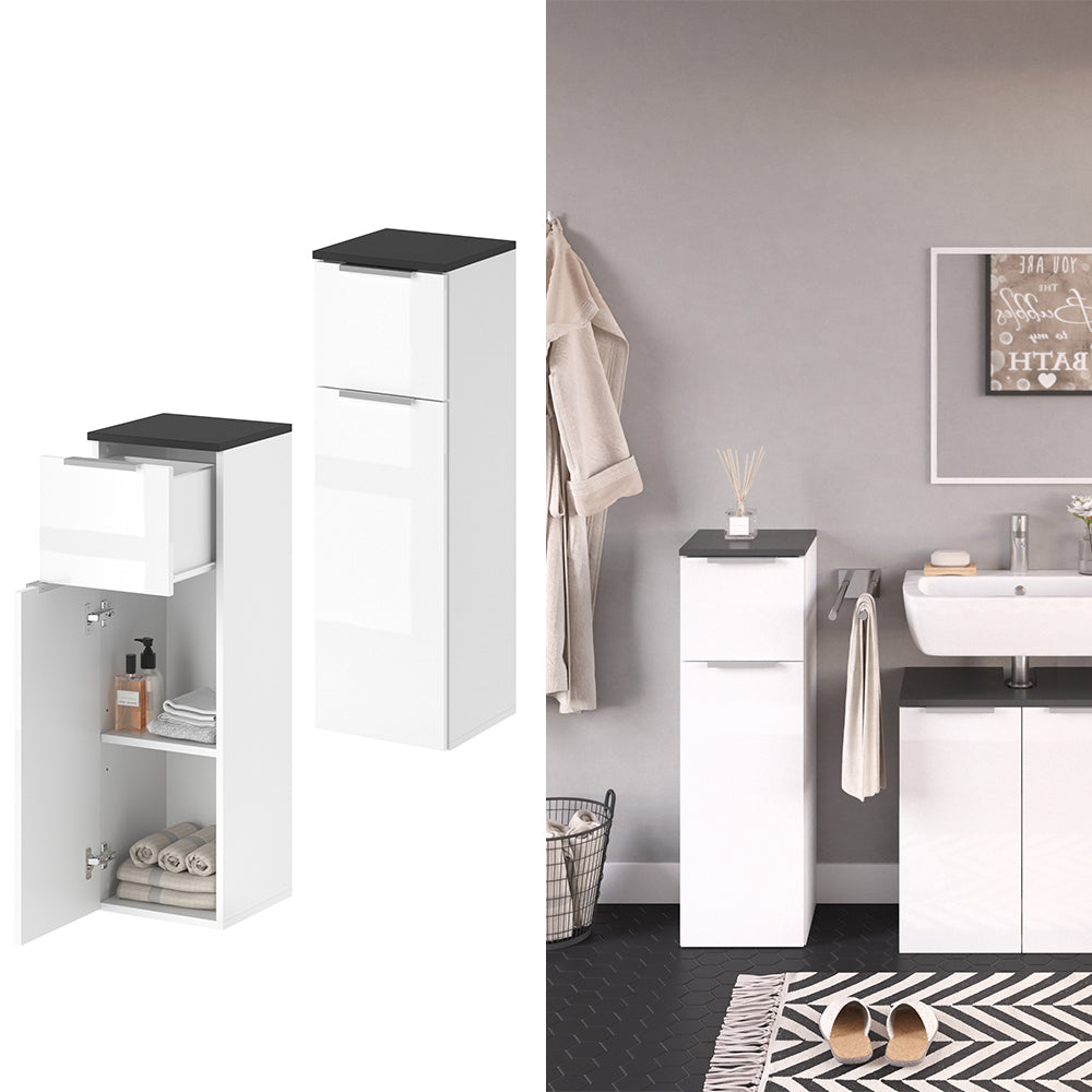 Vicco Mobiletto bagno Bianco lucido 30 x 95 cm