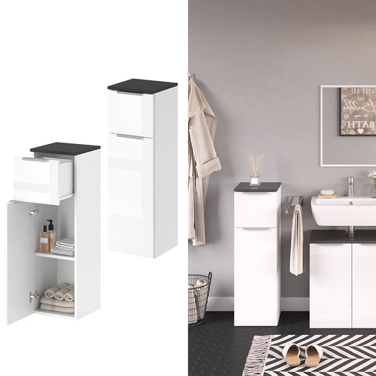 Vicco Mobiletto bagno Bianco lucido 30 x 95 cm