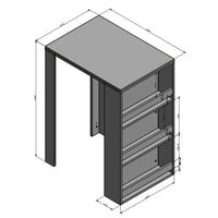 Vicco Tavolo bar alto Bianco 57 x 80 cm