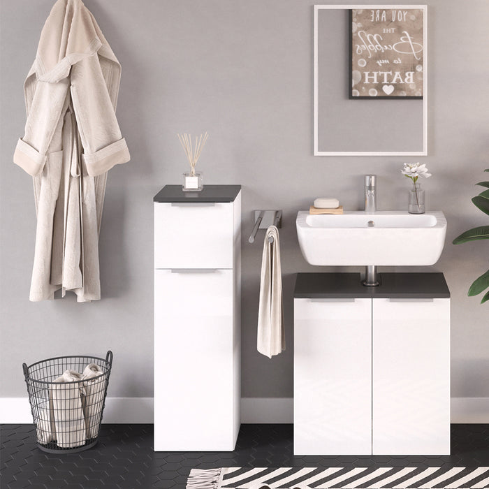 Vicco Mobiletto bagno Bianco lucido 30 x 95 cm