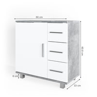 Vicco Mobile sottolavabo per bagno Calcestruzzo 60 x 60 cm