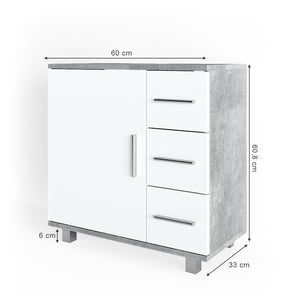 Vicco Mobile sottolavabo per bagno Calcestruzzo 60 x 60 cm